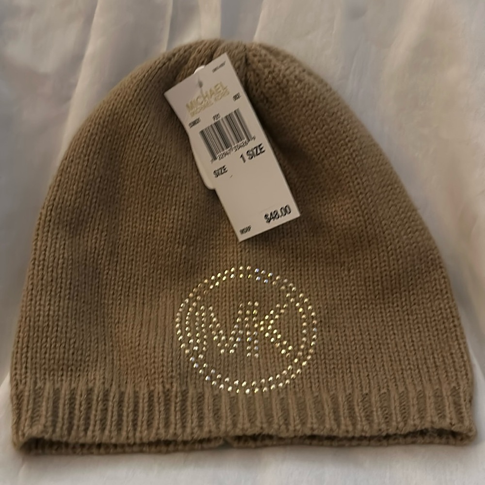 NWT Michael Kors Brown Knit Hat